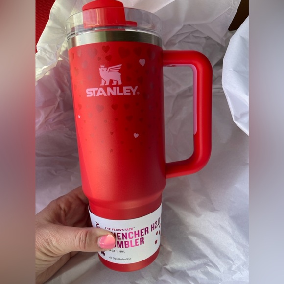 Limited Edition Valentine’s Day Ruby Hearts Stanley Tumbler 30oz quencher NWT - Picture 2 of 7